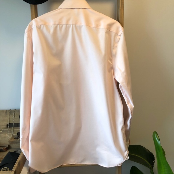 SALE MICHAEL KORS Men Pink Shirt Cotton SZ 17 XL - Picture 8 of 10